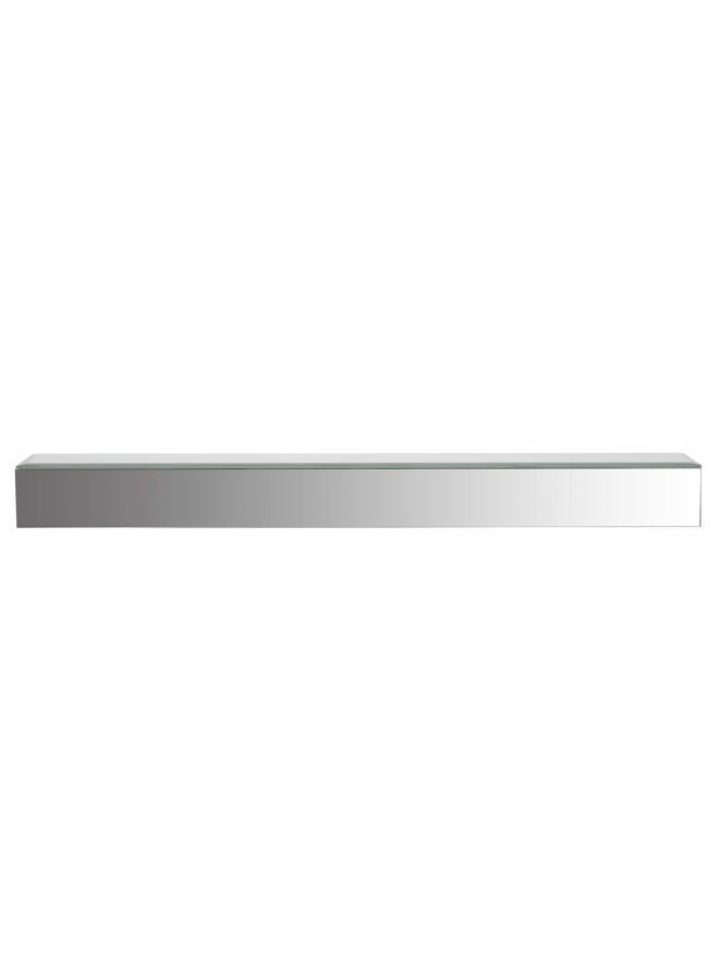 Gallery Solutions Mirrored Mount Floating Shelf Ledge Decor or Wall Art, Silver - Image 1