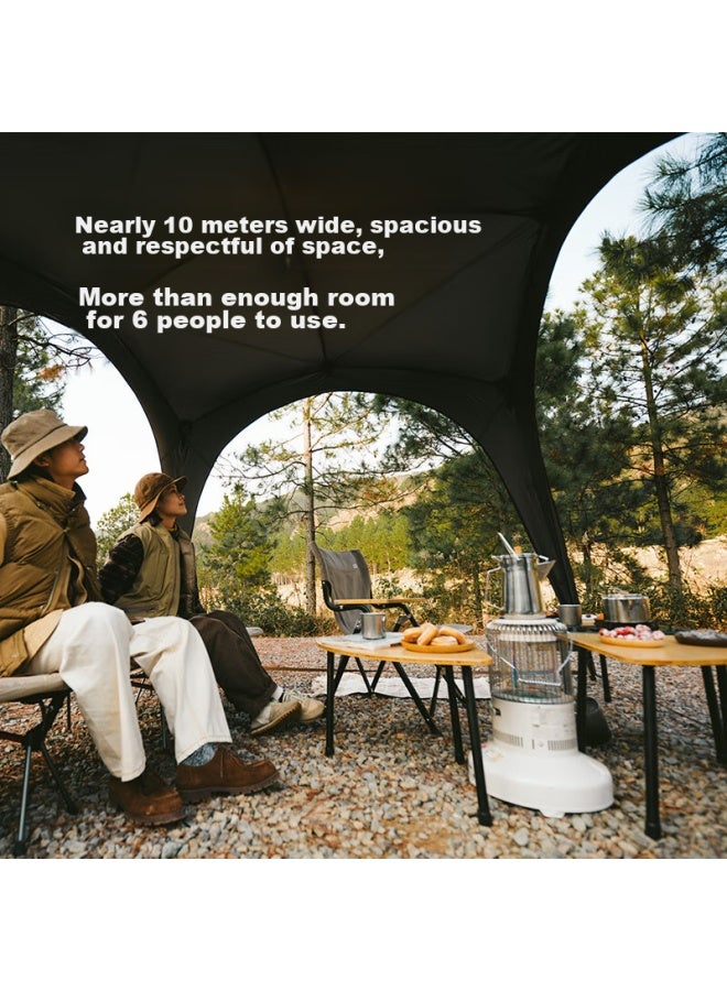 Naturehike Naturehike Nuoke Yunjie Self-opening Titanium Black Gel Canopy Outdoor Camping, Sand Gold, Tpu Door Curtain - Image 4