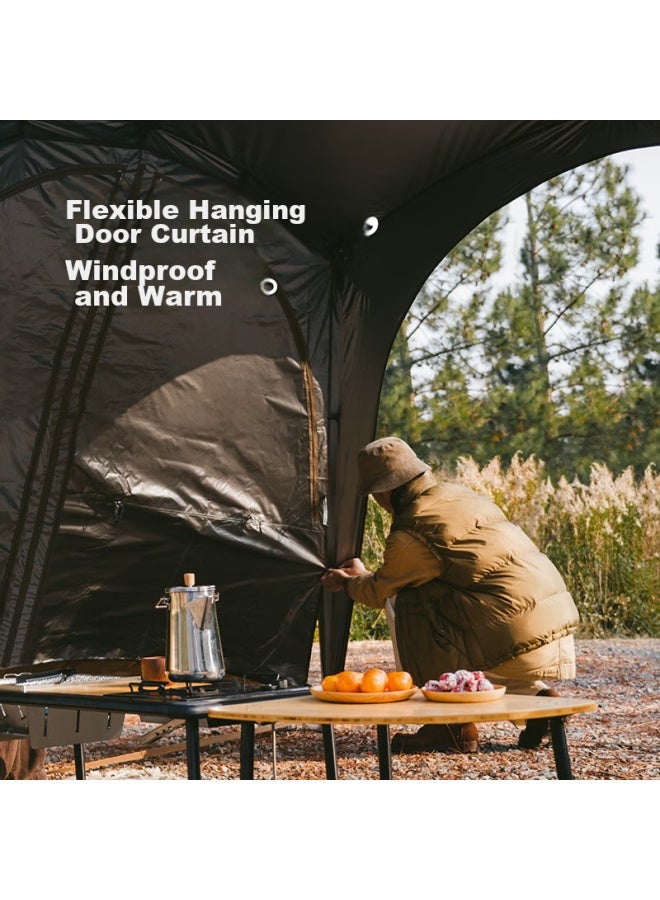 Naturehike Naturehike Nuoke Yunjie Self-opening Titanium Black Gel Canopy Outdoor Camping, Sand Gold, Tpu Door Curtain - Image 5