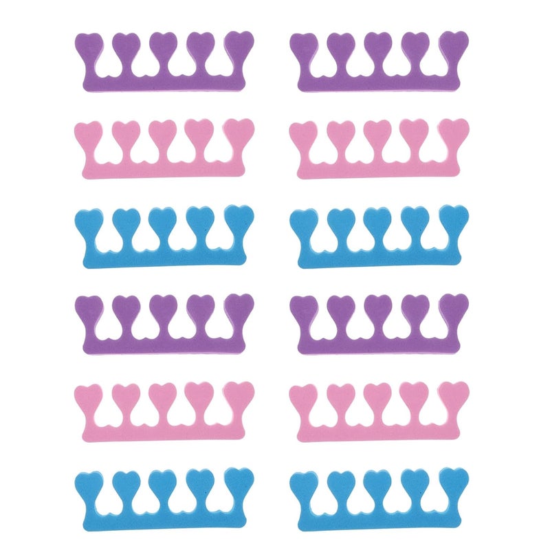 Matte anti slip finish Healifty 90pcs Heart Shape Eva Toe Separators Nail Art Using Tools Manicure Toe Dividers for Women Home Pedicure Foot Care Supplies Moisture proof - Image 1