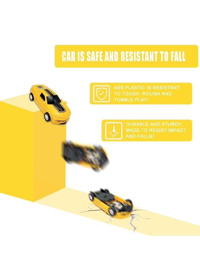 Transforming Toys Car, Robot Car Toy 2 in 1 Deformation Car, Camaro Car Model Friction Powered Car Toy for 2 + Years Kids Girl Boys Yellow/Black  - Image 3