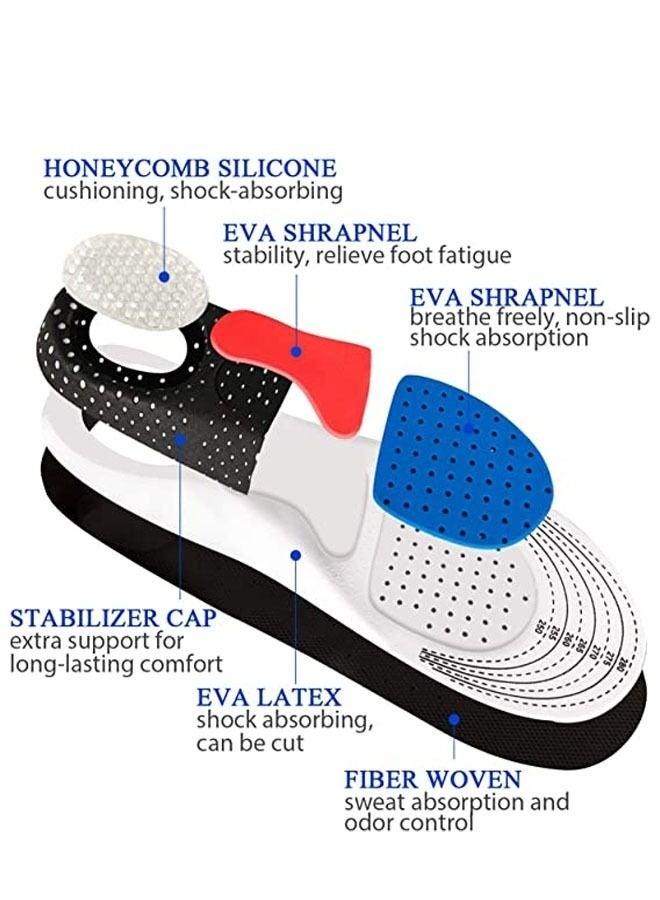 KENSON Breathable Shock Sport Eva Insole, Cut-To-Fit Shoe Cushion, Comfortable Insoles Relieve Foot Pain& Pressure Pain Cushion for Women & Men, Suitable for Athletic Casual & Work（40-45） - Image 5
