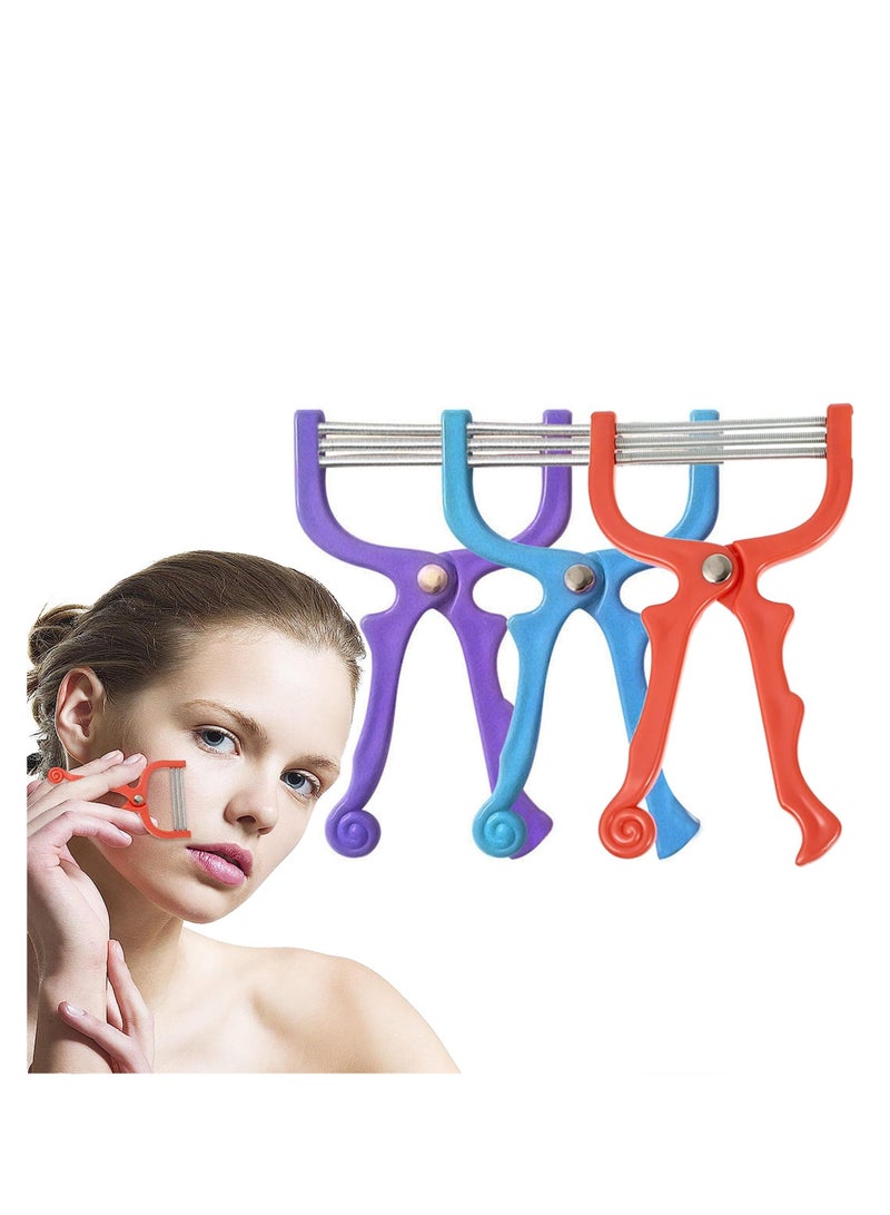 Portable Facial Epilator - 3-Piece Set for Women's Face Hair Removal Manual Handheld Beauty Tool, Tools Arms, Fingers, Lips - Image 1