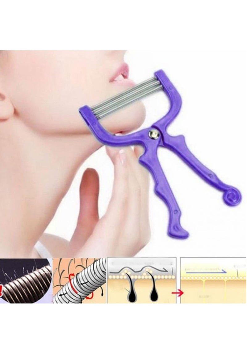 Portable Facial Epilator - 3-Piece Set for Women's Face Hair Removal Manual Handheld Beauty Tool, Tools Arms, Fingers, Lips - Image 2