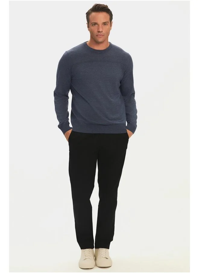 جون June Men Regular Fit Crew Neck Knitwear Sweater Navy