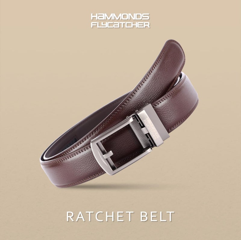 HAMMONDS FLYCATCHER Genuine Leather Belt for Men, Premium Leather Belt with Auto Lock mechanism, Mens Belt Leather Branded with Slide Lock for Everyday Wear - Image 2