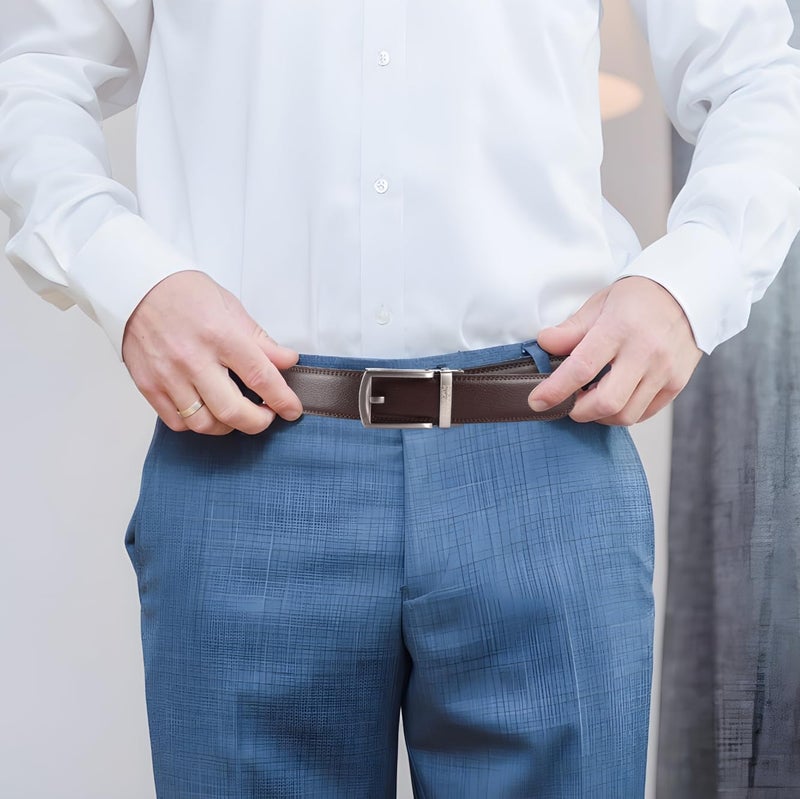 HAMMONDS FLYCATCHER Genuine Leather Belt for Men, Premium Leather Belt with Auto Lock mechanism, Mens Belt Leather Branded with Slide Lock for Everyday Wear - Image 3