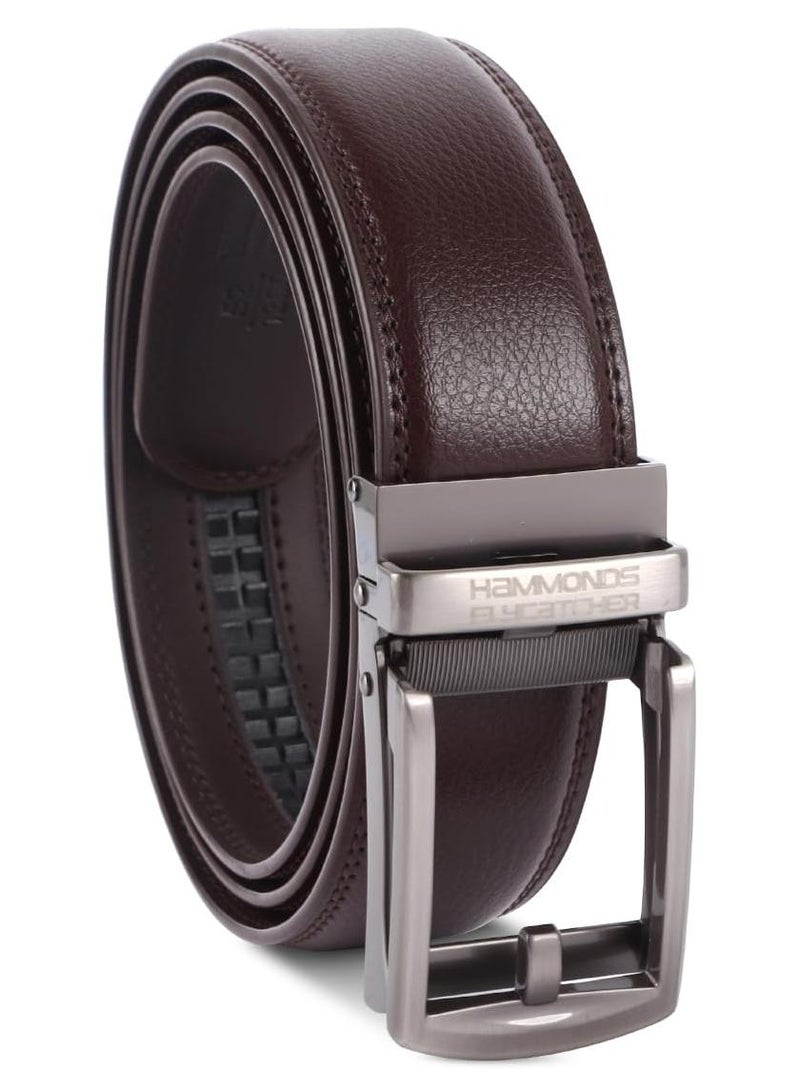 HAMMONDS FLYCATCHER Genuine Leather Belt for Men, Premium Leather Belt with Auto Lock mechanism, Mens Belt Leather Branded with Slide Lock for Everyday Wear - Image 1