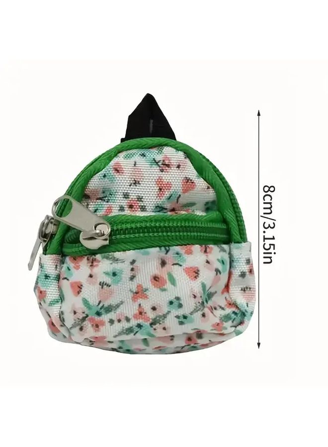 Assorted Color Mini Doll Backpacks Adjustable Straps Durable Fabric Multiple Compartments Zipper Closure Dollhouse Decor - Image 2