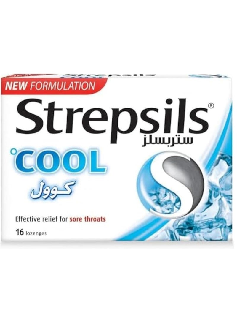 Strepsils Cool Sore Throat Pain Relief 16-Lozenges