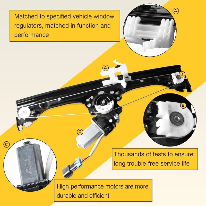 Donpida Front Left Power Window Regulator and Motor Assembly for Fiat 500 1.4L (2012-2019) - Image 4