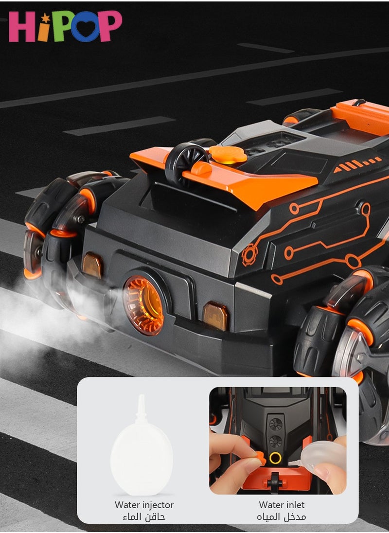 HIPOP Remote Control Car Toys with Four-Wheel Drive,High Speed Double Sided Stunt Car with 360 Flips,Steam,Sound And Light,Great Road Passing Capacity,Ideal Gift for Boys or Girls  - Image 2