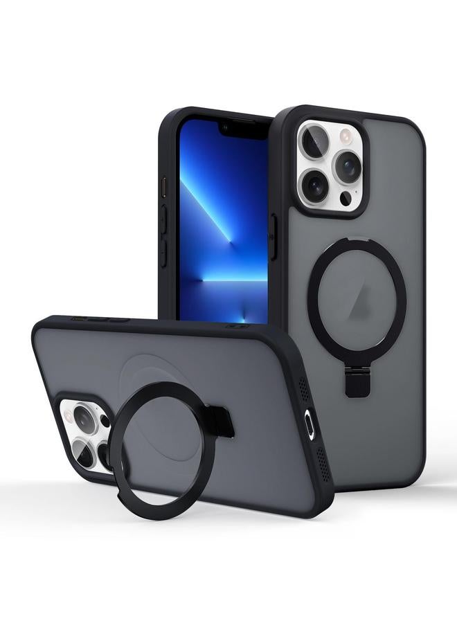 Zaboon Case For iPhone 13 Pro Skin-feel Ring MagSafe Holder Phone Case - Image 1