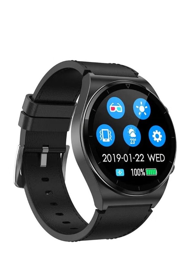 GRAB GT3 SMART WATCH WITH LEATHER BELT CALLING SUPPORT CUSTOMIZE WALLPAPER PLUS GIVE U GIFT A PLASTIC BELT - Image 1