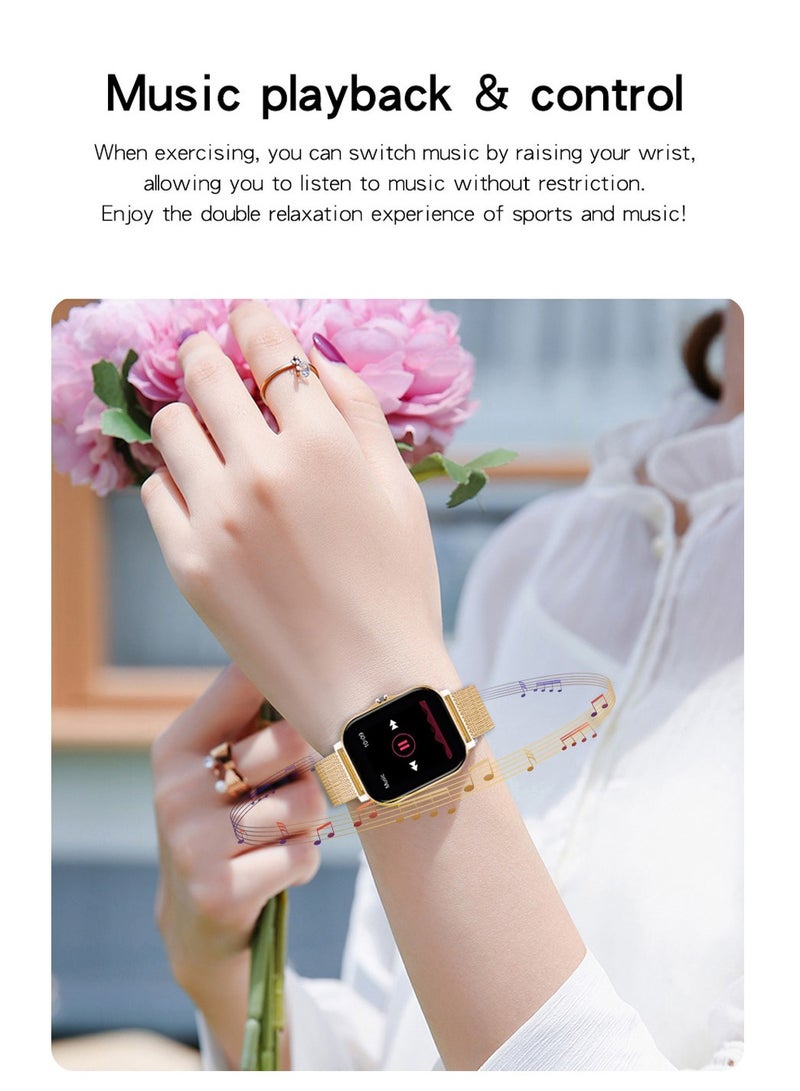 AROAQ Smart Watch, PinkSemilan Waterproof Fitness Tracker Watch, Bluetooth Calls Digital Smartwatch, Large Display Wristwatch Watches For Men And Women - Image 2