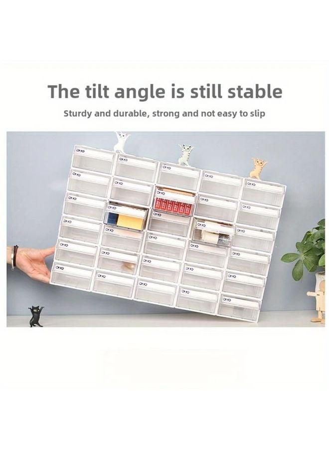 White Plastic Tool Organizer Box Multi Compartment Storage With Handles - Image 3