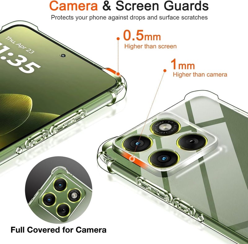 Lustree Back Cover Case Compatible with Motorola Moto Edge 70 | Soft TPU Anti-Shock Bumper Case with Reinforced Corners cam Protection - Image 4