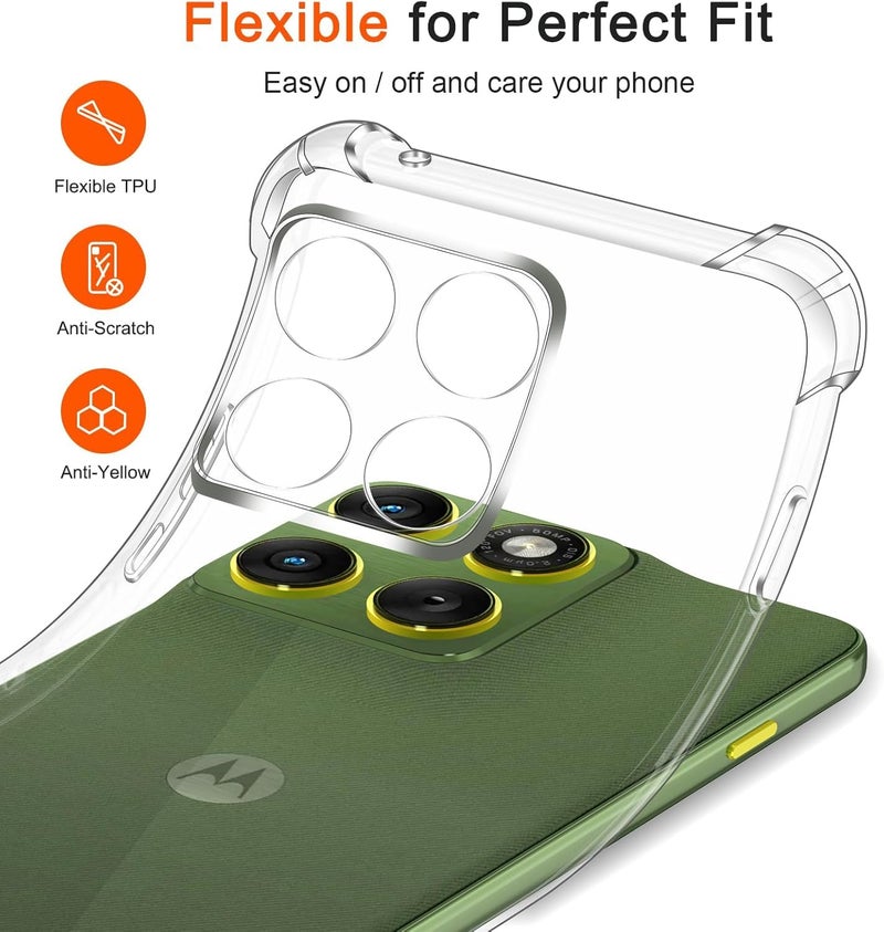 Lustree Back Cover Case Compatible with Motorola Moto Edge 70 | Soft TPU Anti-Shock Bumper Case with Reinforced Corners cam Protection - Image 5
