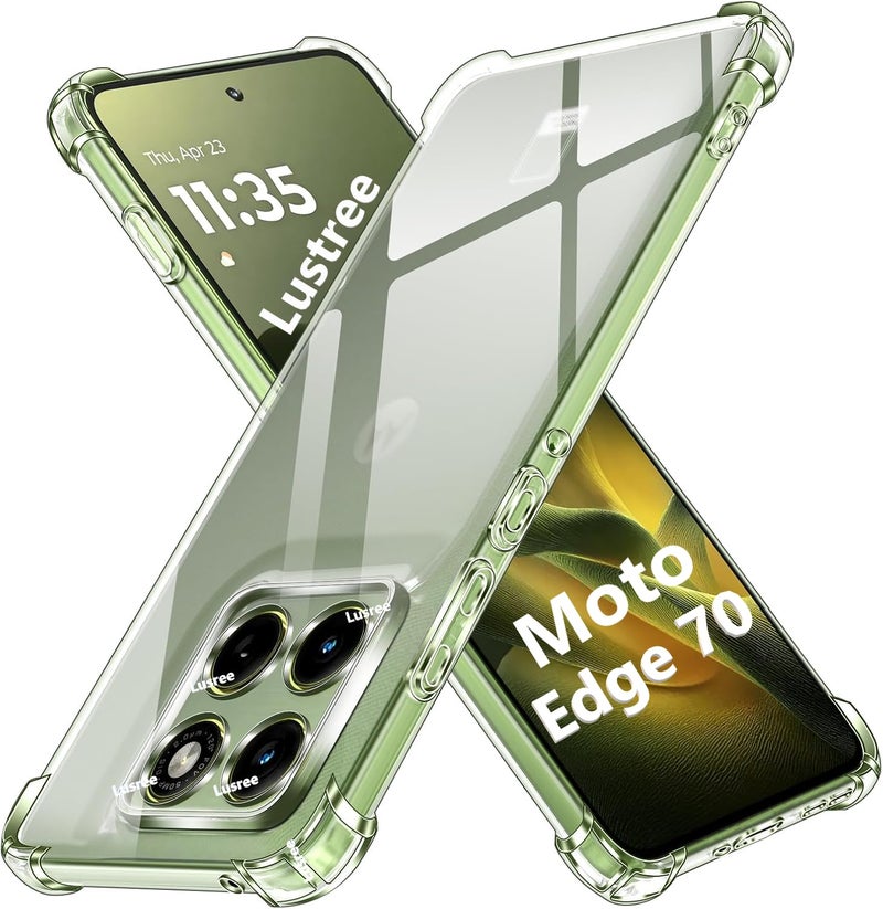 Lustree Back Cover Case Compatible with Motorola Moto Edge 70 | Soft TPU Anti-Shock Bumper Case with Reinforced Corners cam Protection - Image 1