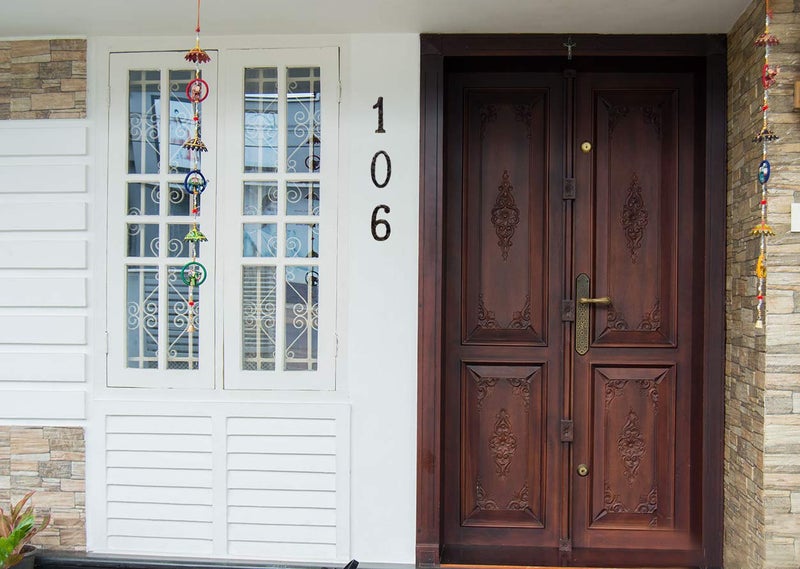 MGTECH House Address Number 5.5 Inch Solid Cast Iron Metal Door Gate Number (Number 3) - Image 3