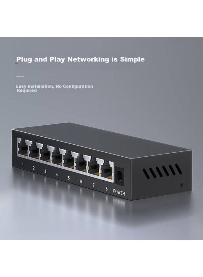 Keeplink Kp-9000-8t 8-port Gigabit Switch Enterprise Home Dormitory Security Monitoring Network Splitter Distributor Switch - Image 3