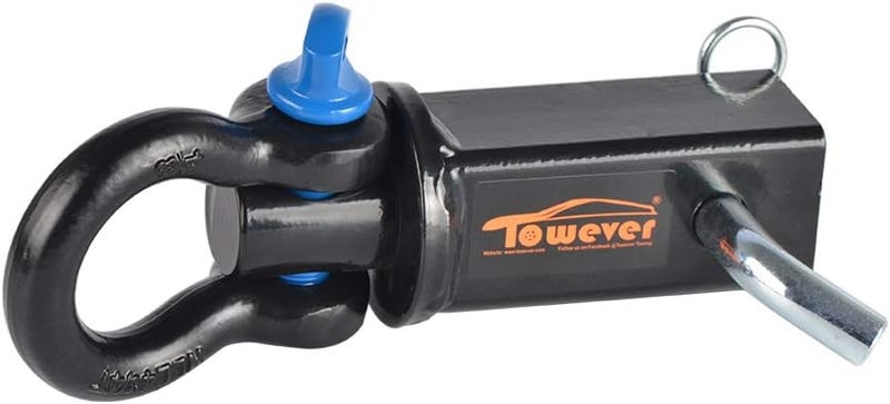 Towever Ventilated design 83710 Shackle Hitch Receiver 2 Inch(360 Degree Rotate D Ring for Towing Strap), Tow Hitch Accessories for Vehicle, Off-Road Recovery Comfort grip - Image 4