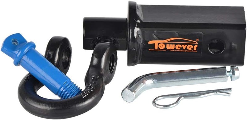 Towever Ventilated design 83710 Shackle Hitch Receiver 2 Inch(360 Degree Rotate D Ring for Towing Strap), Tow Hitch Accessories for Vehicle, Off-Road Recovery Comfort grip - Image 3