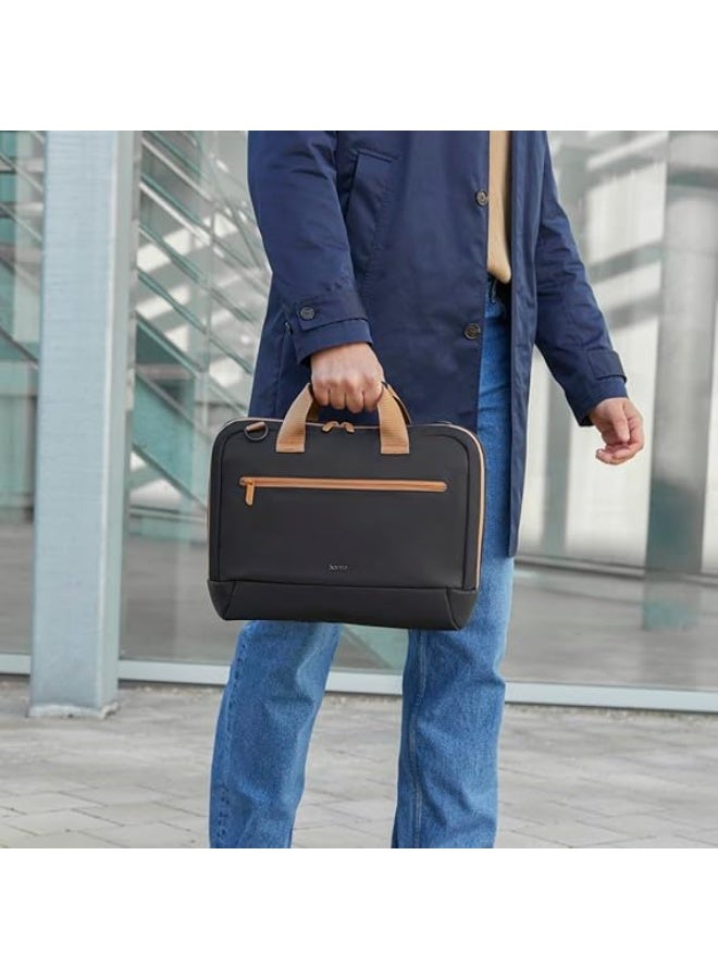 Hama Ultra Lightweight Laptop Bag for Laptops 13.3-14.1 Inches, Business Bag as Shoulder Bag or Carry Bag, Notebook Bag with Organiser Front Compartment and Inner Compartment, Water-Repellent, Black - Image 5