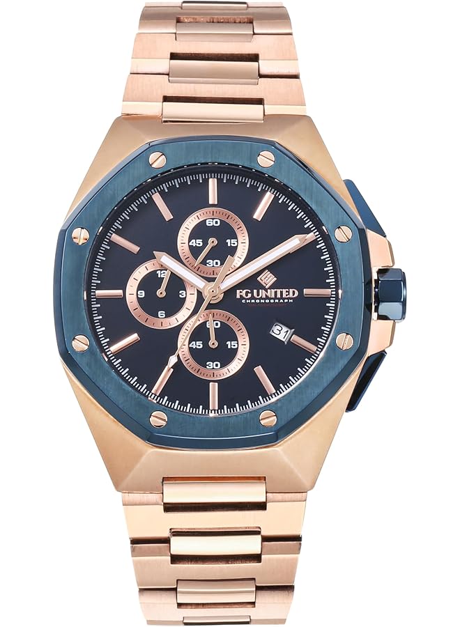 FG UNITED Primo Men Chronograph Stainless Steel Watch – Fg9008 - Image 1
