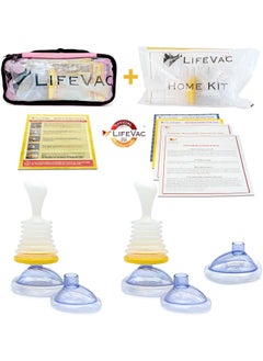 LifeVac LifeVac Home & Pink Travel Kit Combo - Portable Suction Rescue Device, First Aid Kit for Kids and Adults, Portable Airway Suction Device for Children and Adults 