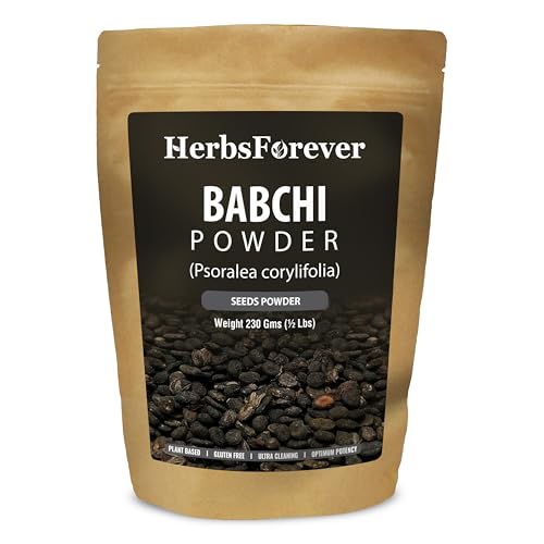Herbsforever Babchi Powder 230g – Pure Psoralea Corylifolia Churna – Traditionally Used for Skin & Wellness Support – Non-GMO, No Additives – External & Internal Use – Lab Tested - Image 1