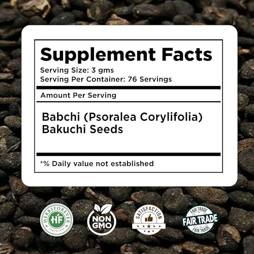 Herbsforever Babchi Powder 230g – Pure Psoralea Corylifolia Churna – Traditionally Used for Skin & Wellness Support – Non-GMO, No Additives – External & Internal Use – Lab Tested - Image 4