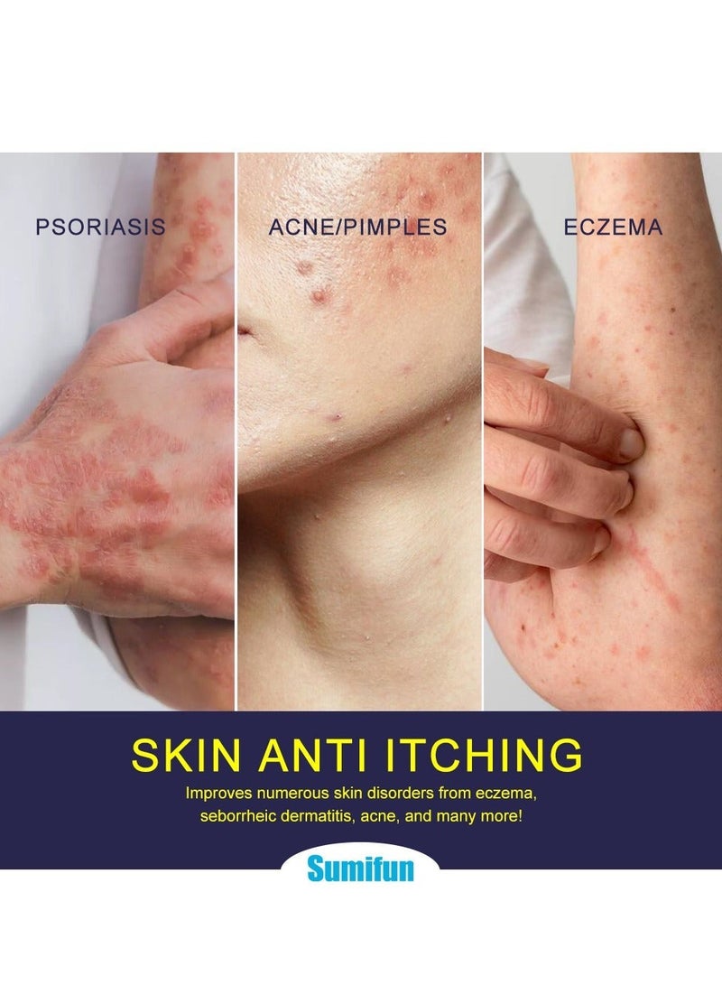 Sumifun Skin Antibacterial Cream, Skin Anti Itching Mild, Natural Violet ,Pruritus Antibacterial,Psoriasis  Acne/Pimples  Eczema ,Herbal Anti-Itch Cream Skin Care Cream 30g - Image 2