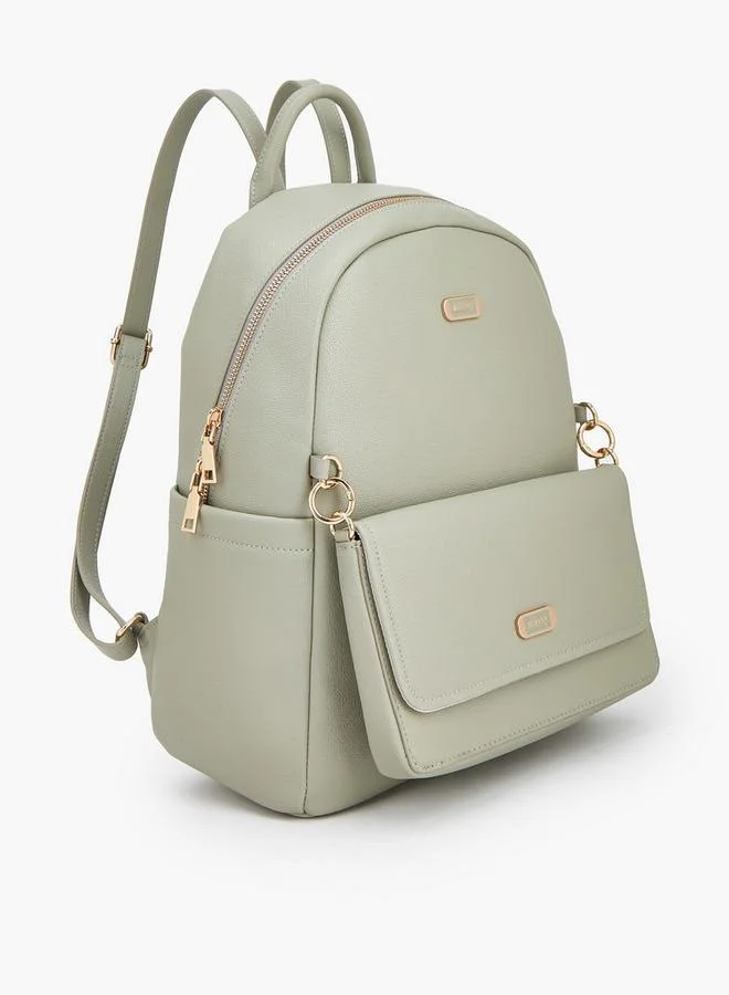 Missy GREEN Solid Backpack With Adjustable Straps  | Best Price UAE