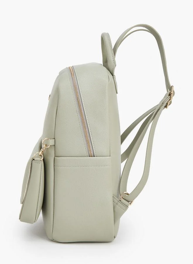 Missy GREEN Solid Backpack With Adjustable Straps  | Best Price UAE