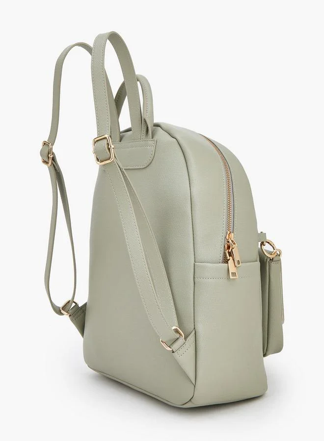 Missy GREEN Solid Backpack With Adjustable Straps  | Best Price UAE