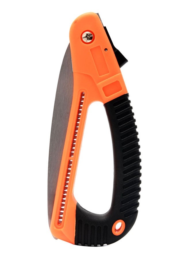 لوازم منشار طوي بمقبض مطاطي - مزوّد بنصل فولاذي حاد بأسنان ثلاثية القطع وقفل أمان لسلامة الاستخدام، مثالي لقطع الأخشاب والأغصان وأعمال الحدائق والنجارة - Image 2