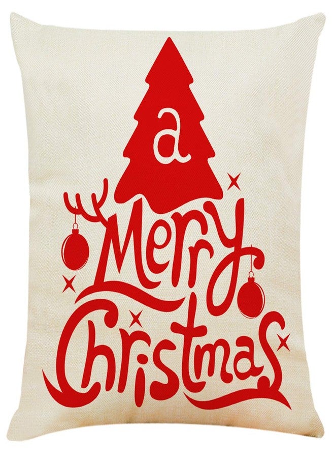 Ogrmar 4PCS 18"x18" Throw Pillow Covers Christmas Decorative Couch Pillow Cases Cotton Linen Pillow Square Cushion Cover for Sofa, Couch, Bed and Car - Image 5