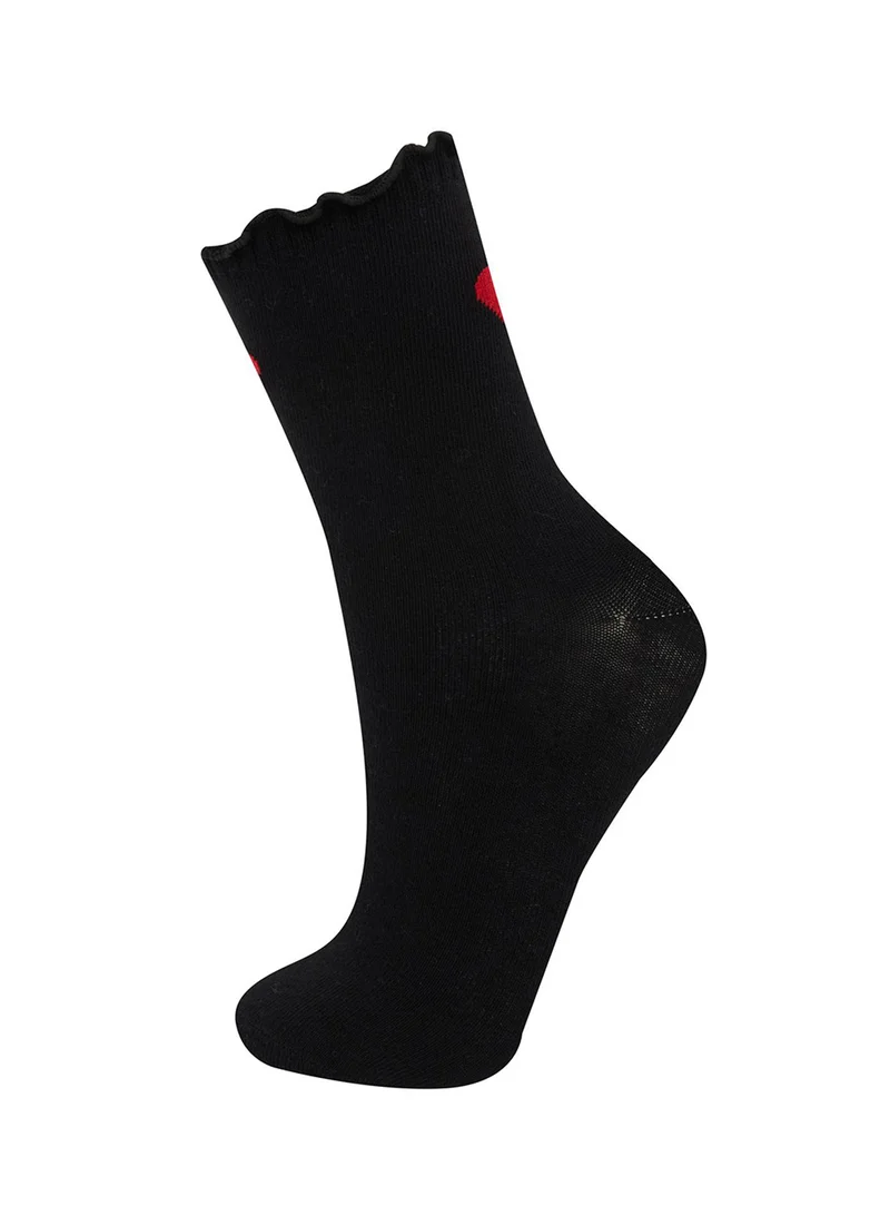 DeFacto Relax Fit Elasticated 3-Pack Cotton Long Socks