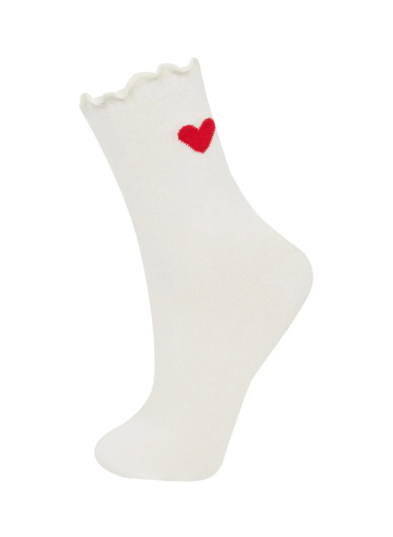 DeFacto Relax Fit Elasticated 3-Pack Cotton Long Socks
