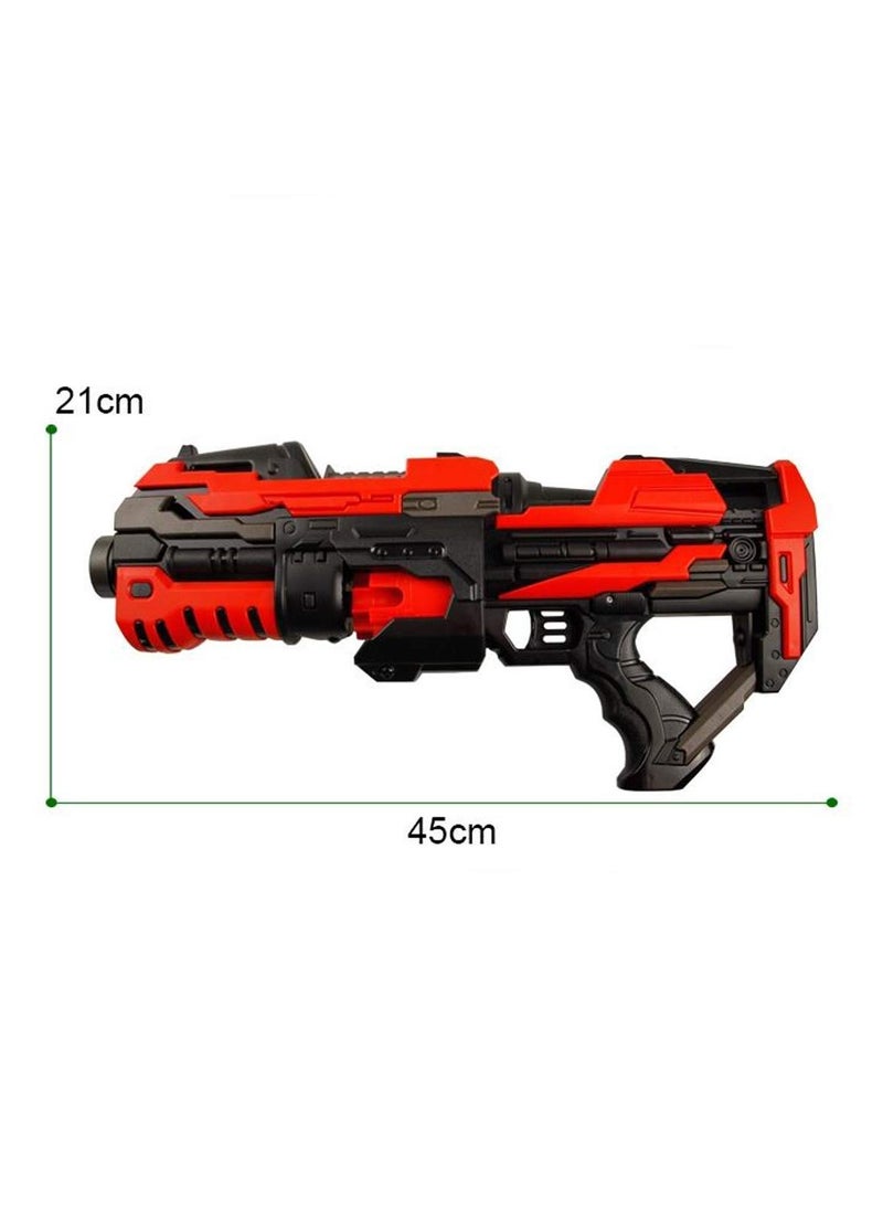 TOON TOYZ Battery Operated Machine Gun Toy for Kids Motorized Automatic Foam Blaster with 10 Soft Bullets, Red High-Speed Shooting, 45 Ft Range  - Image 3