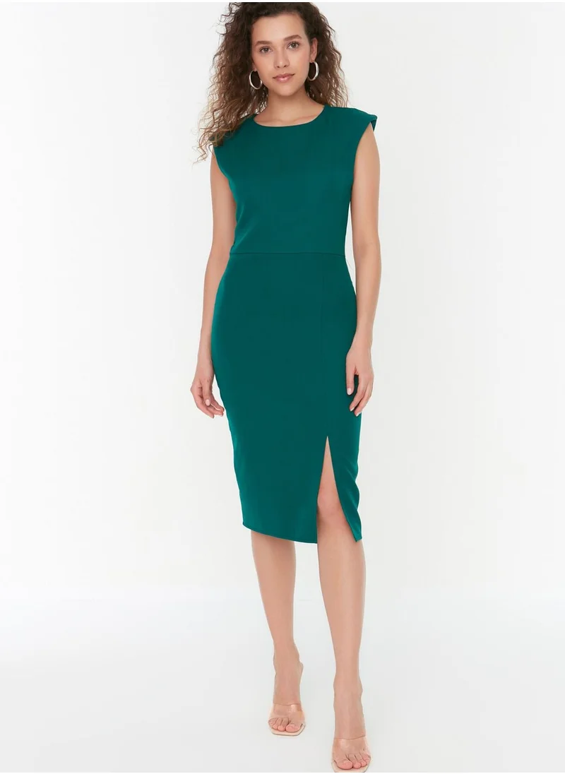 trendyol Slit Hem Knitted Dress