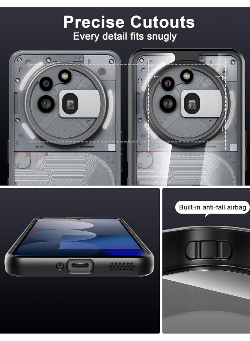جراب Nothing Phone 3a Pro، حافة TPU + غطاء خلفي صلب من PC، حماية ضد الصدمات، جراب حماية نحيف مقاوم للاصفرار