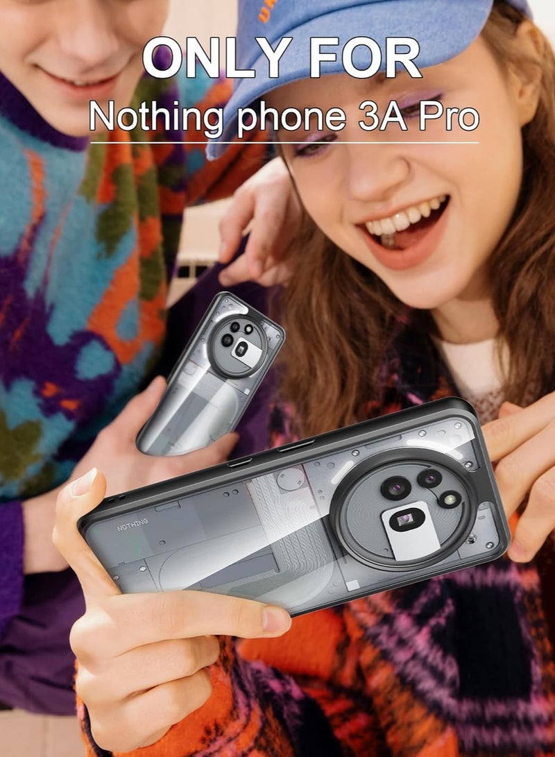 جراب Nothing Phone 3a Pro، حافة TPU + غطاء خلفي صلب من PC، حماية ضد الصدمات، جراب حماية نحيف مقاوم للاصفرار