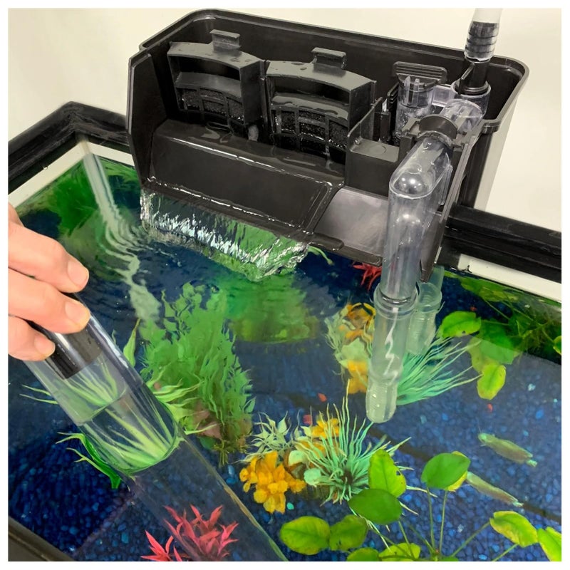 Danner Supreme EZ Clean External 55 Gallon Filter with Built-in Water Change Siphon, Gravel Cleaner, Dual Cartridges (for Fresh & Salt Water), Black - Danner Manufacturing, Inc. - #01105 - Image 5