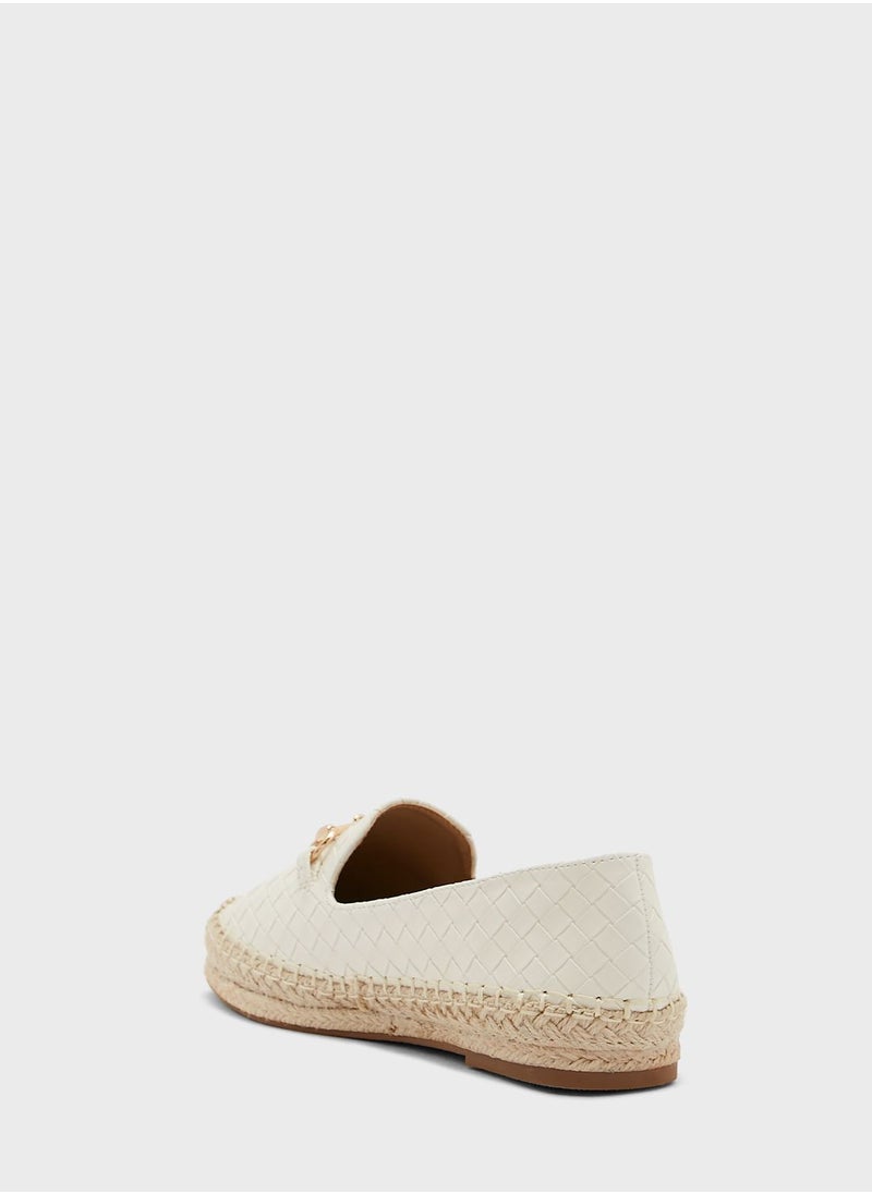 Ginger - Lattice Horsebit Flat Espadrille - Image 1