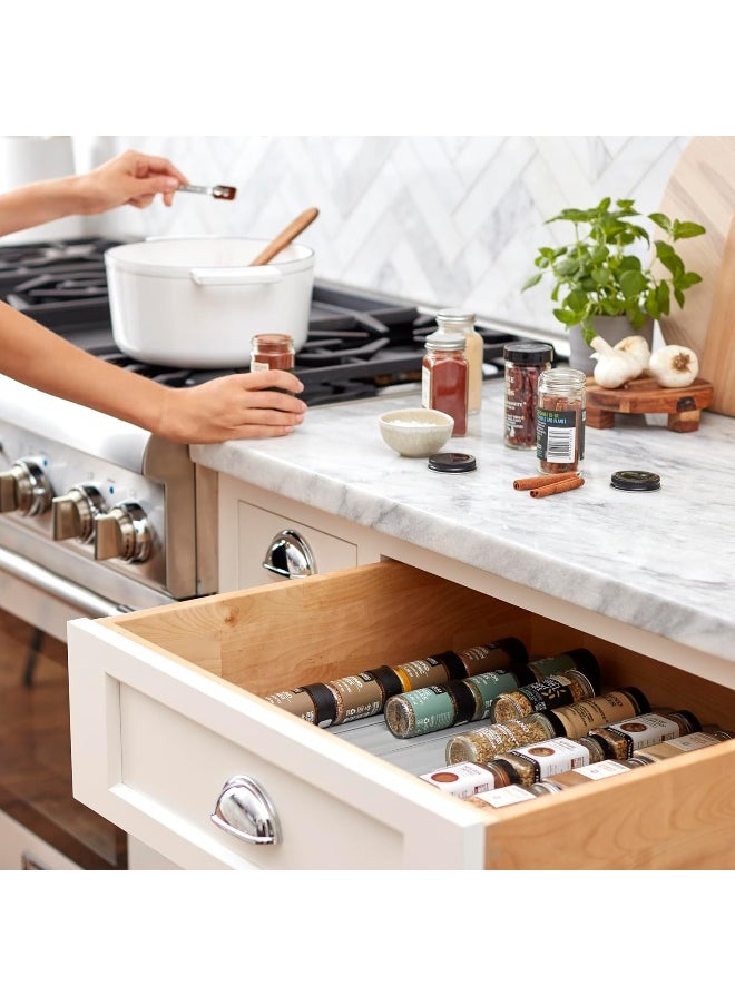 YouCopia YouCopia SpiceLiner Spice Rack Drawer Organizer (Universal Fit 10’ Roll), Gray  - Image 5