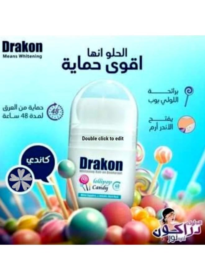 DRAKON - Passion Peak & Lollipop Candy Roll On Deodorant 50Ml 1+1 - Image 1