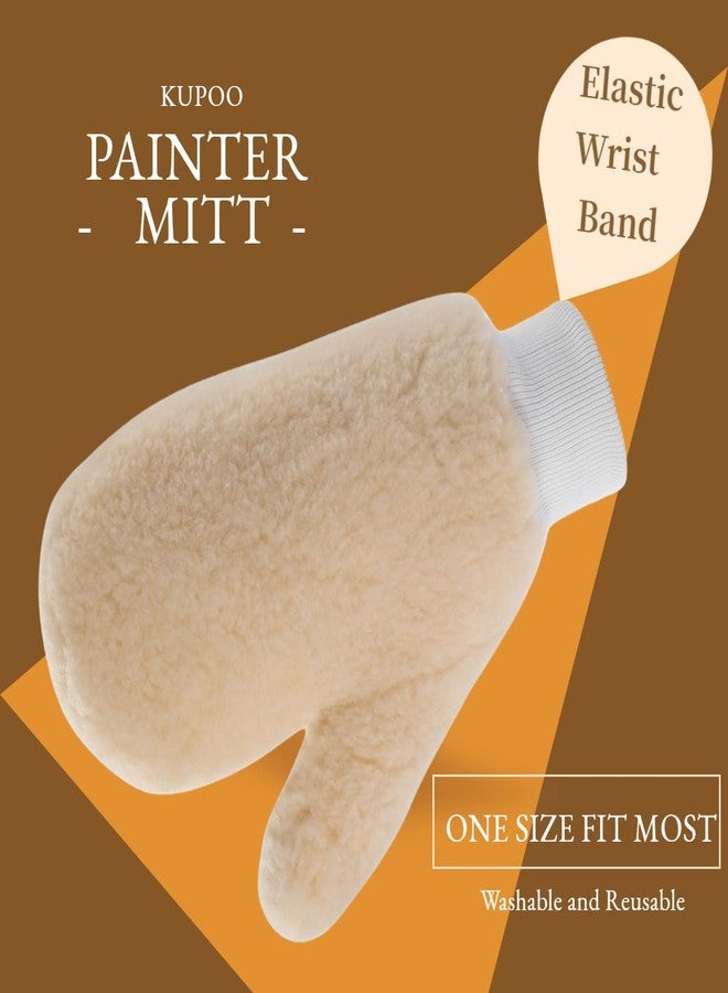 كوبو قفاز طلاء KUPOO، قفاز رسام بإبهام، أداة وضع بقع الطلاء على السطح لتنظيف الطلاء وإزالة الغبار والشمع والتلميع، لون أصفر - Image 3