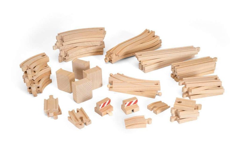 BRIO 33772 Special Track Pack - 50 Piece Set of Wooden Railway Tracks | Ideal for Creative Kids Age 3 and Up | Safety Tested | Compatible with All BRIO Railway Toys | FSC Certified - Image 2